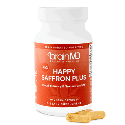 Happy Saffron Plus BrainMD bottle