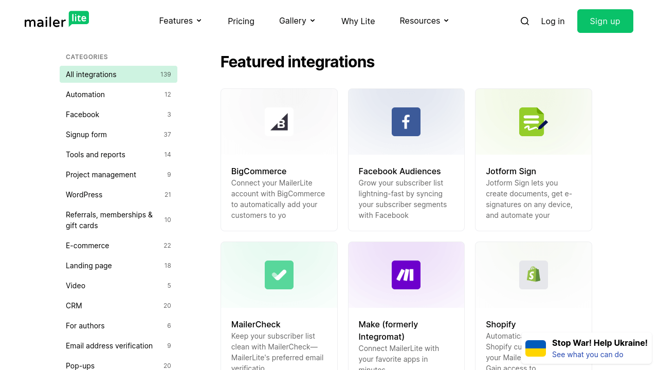 Mailerlite integrations