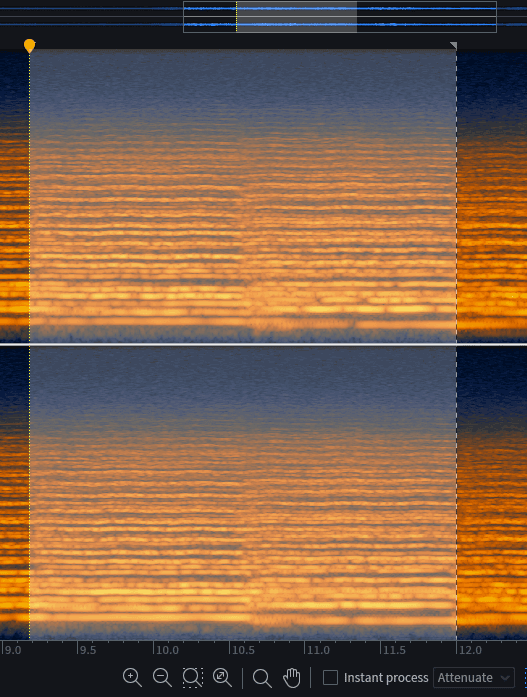 Wow and flutter in spectrogram display