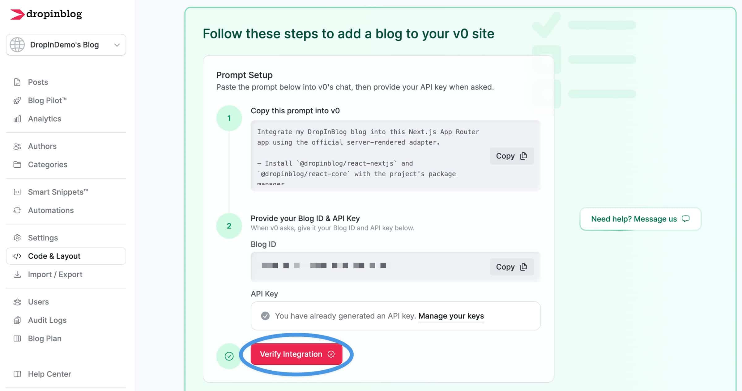 v0 blog install step