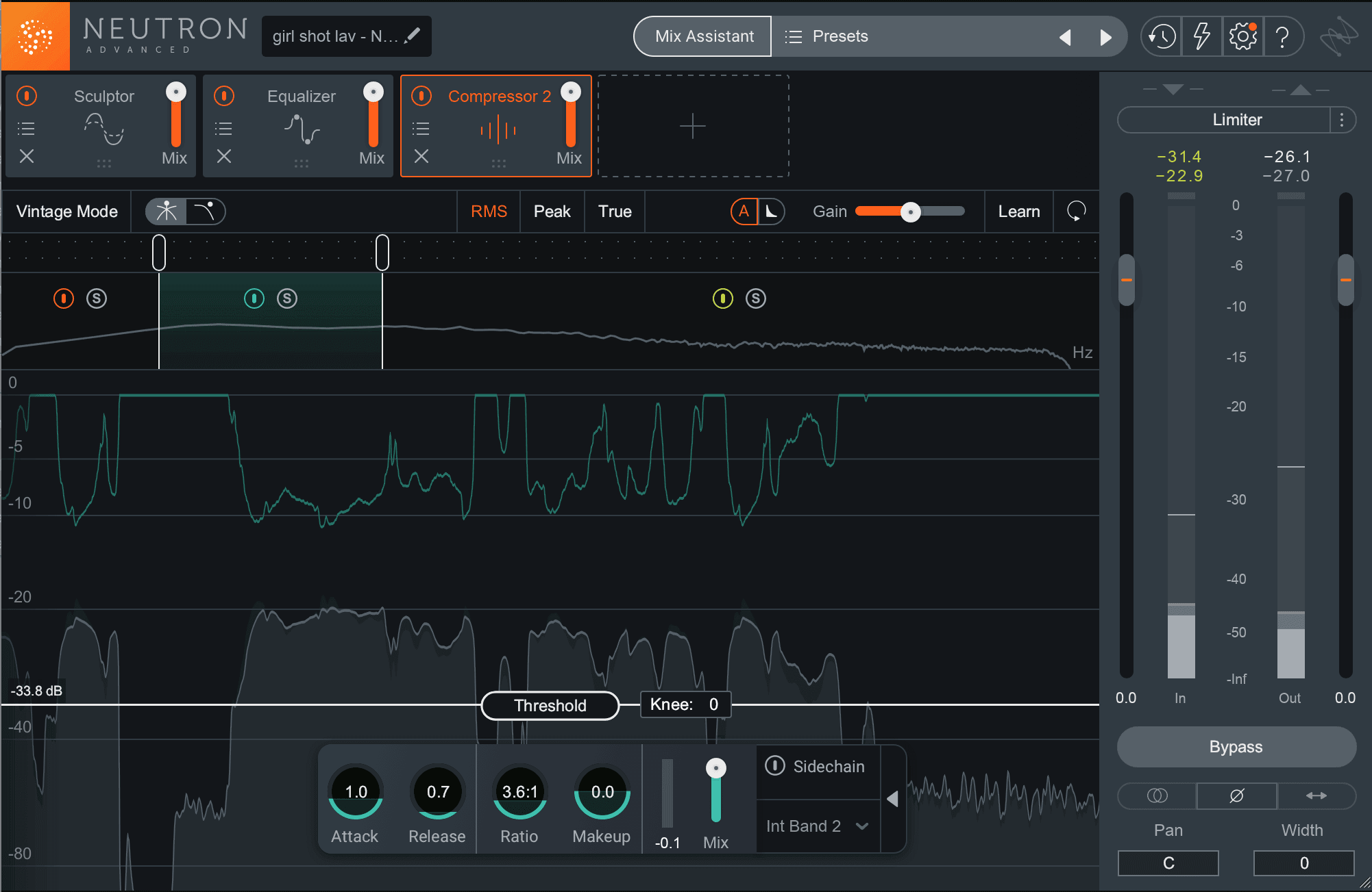 Further compression of the low mids