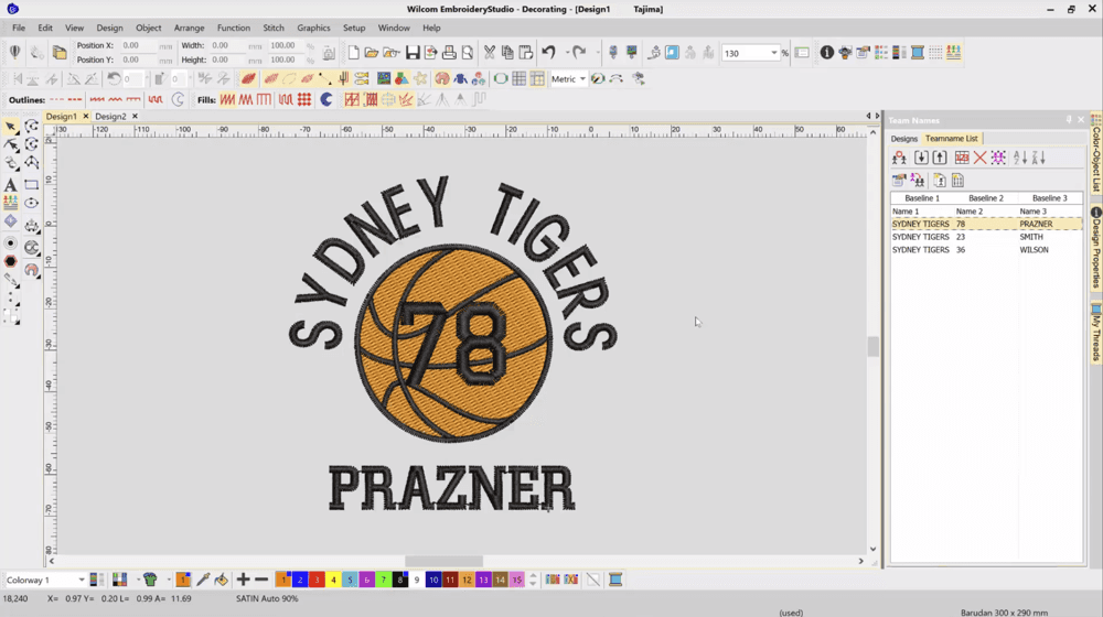 Creating a Teamname Design Template Video Tutorial