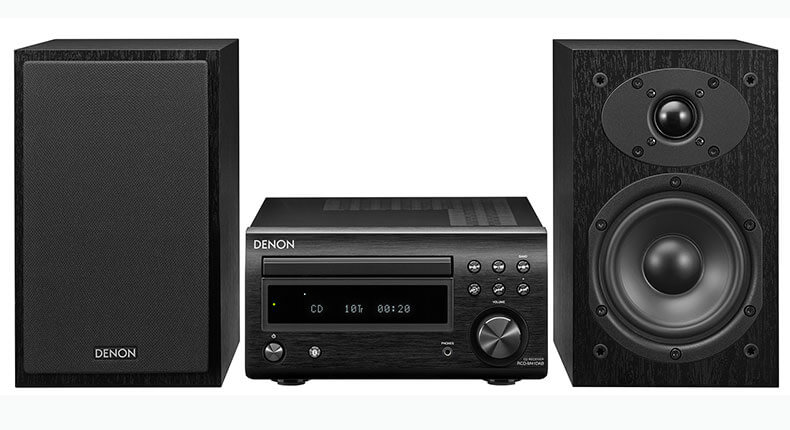 The SC-M41 speakers complement the D-M41DAB system with refined drivers
