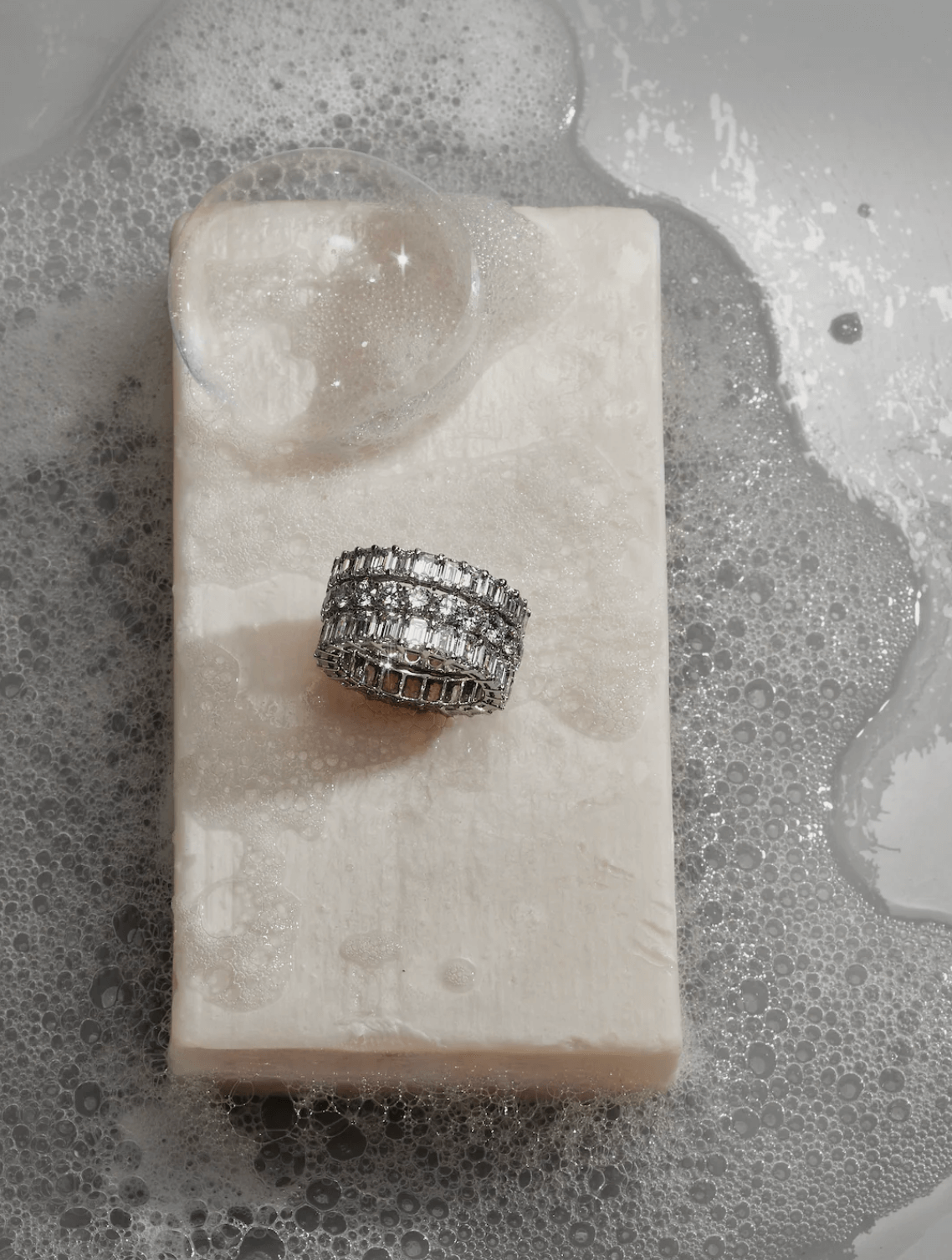 labgrown diamond ring band emerald cut